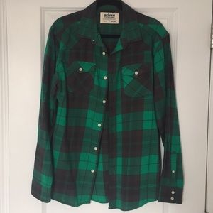 90’s Bright Green Flannel